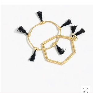 J.crew bead and tassel bracelet set